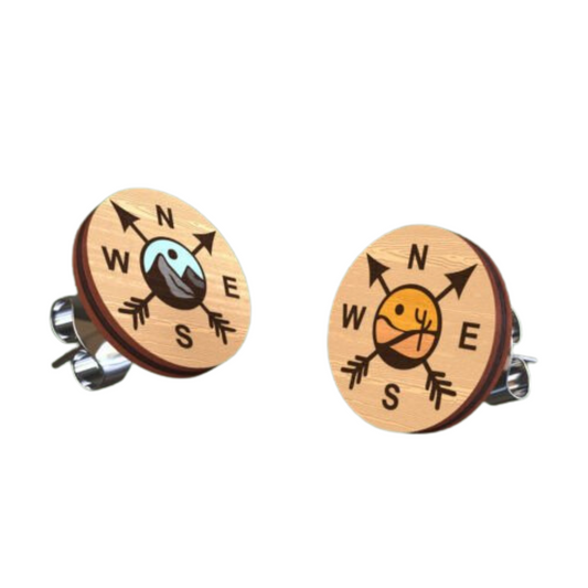 Cardinal Directions Stud Earrings