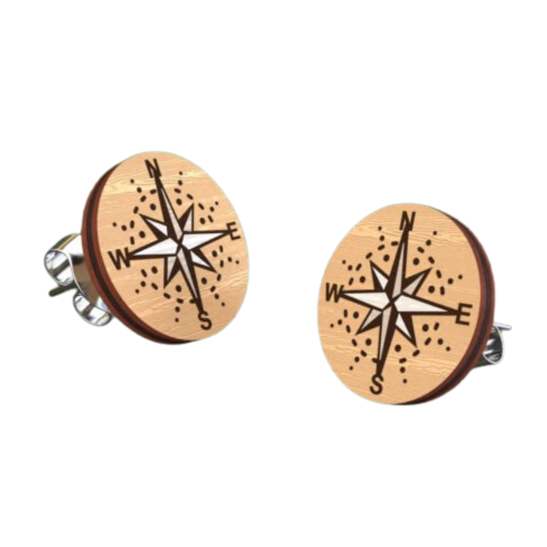 Compass Stud Earrings