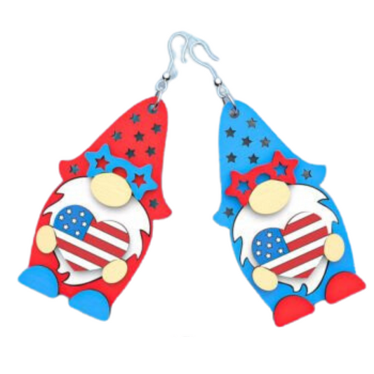 Patriotic Gnomes Earrings