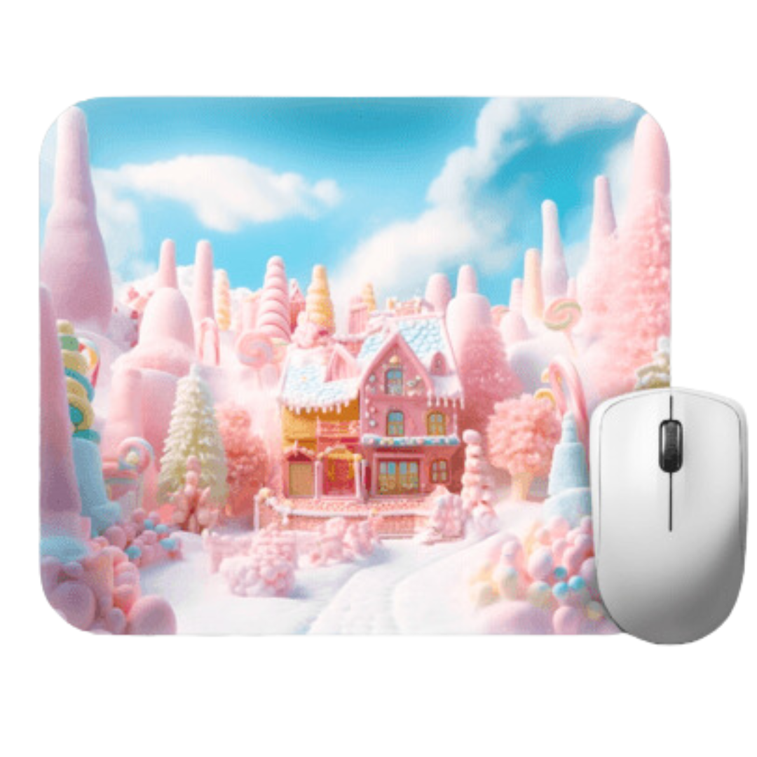 Winter Pink Dreamland Home Mousepad