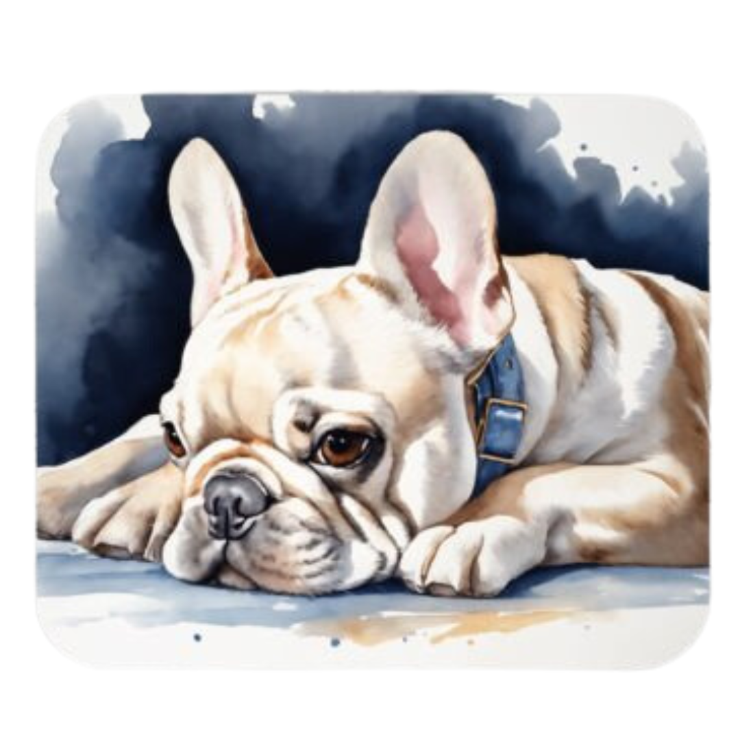 Watercolor French Bulldog Mousepad