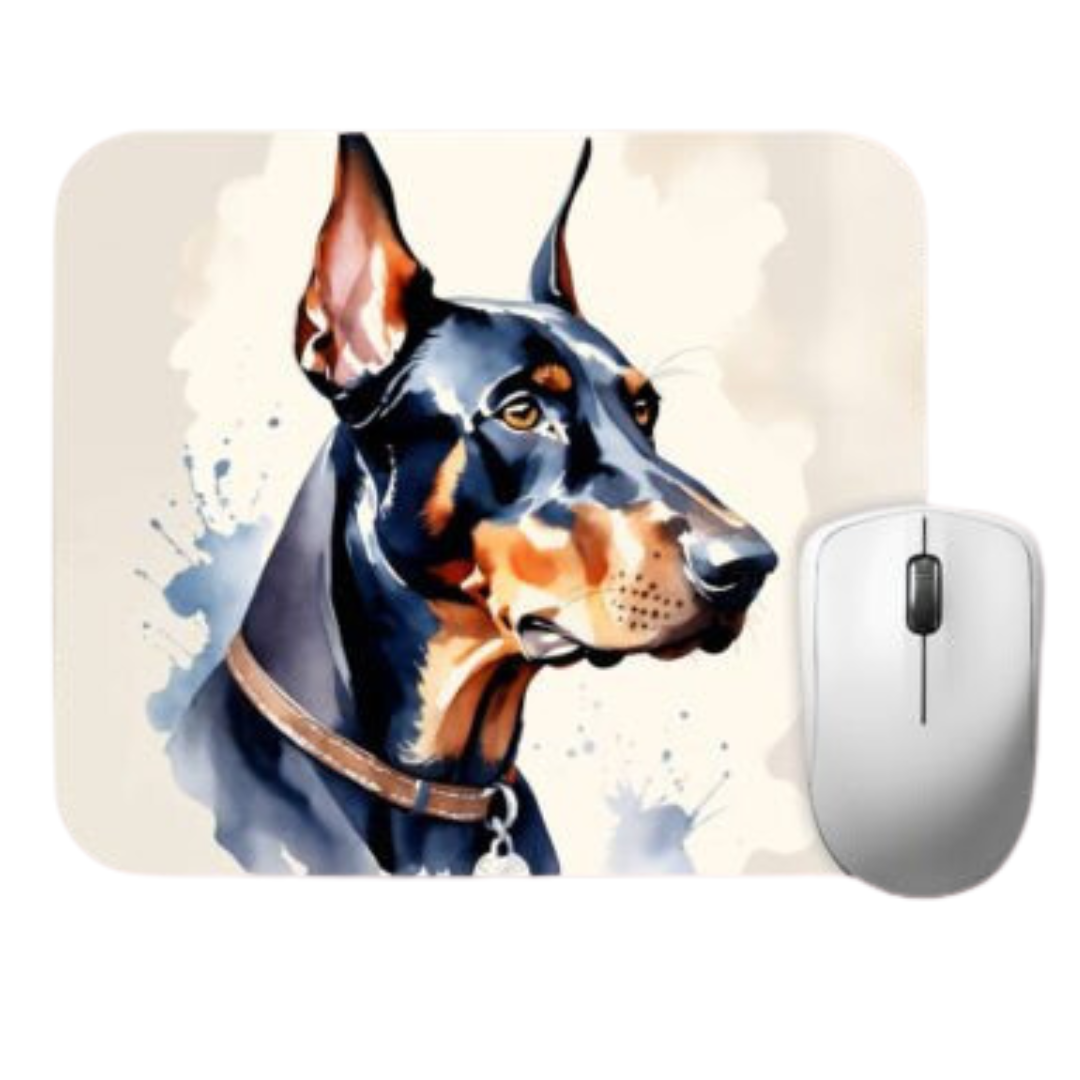 Watercolor Doberman Pinscher Mousepad