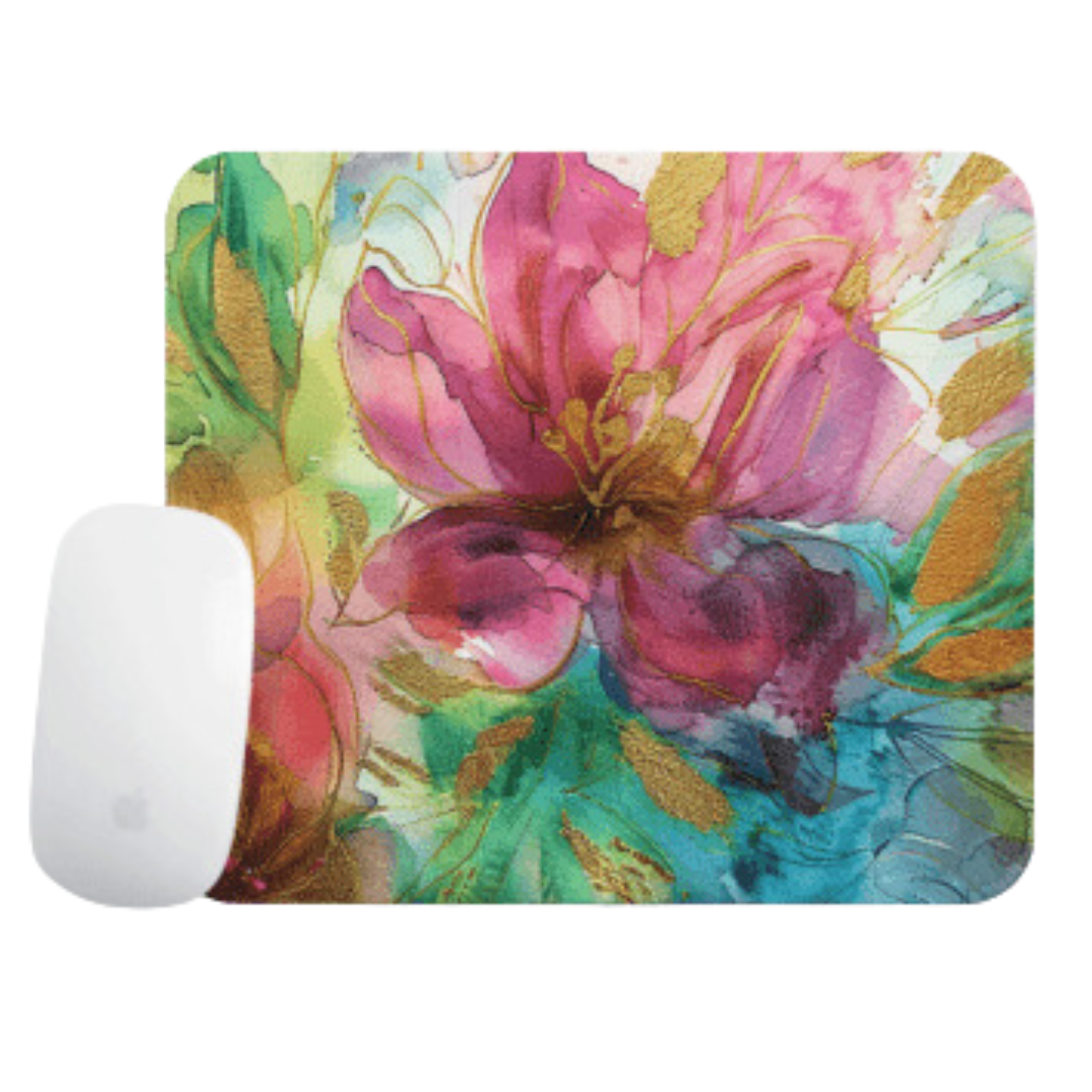 Floral Abstract Watercolor Mousepad