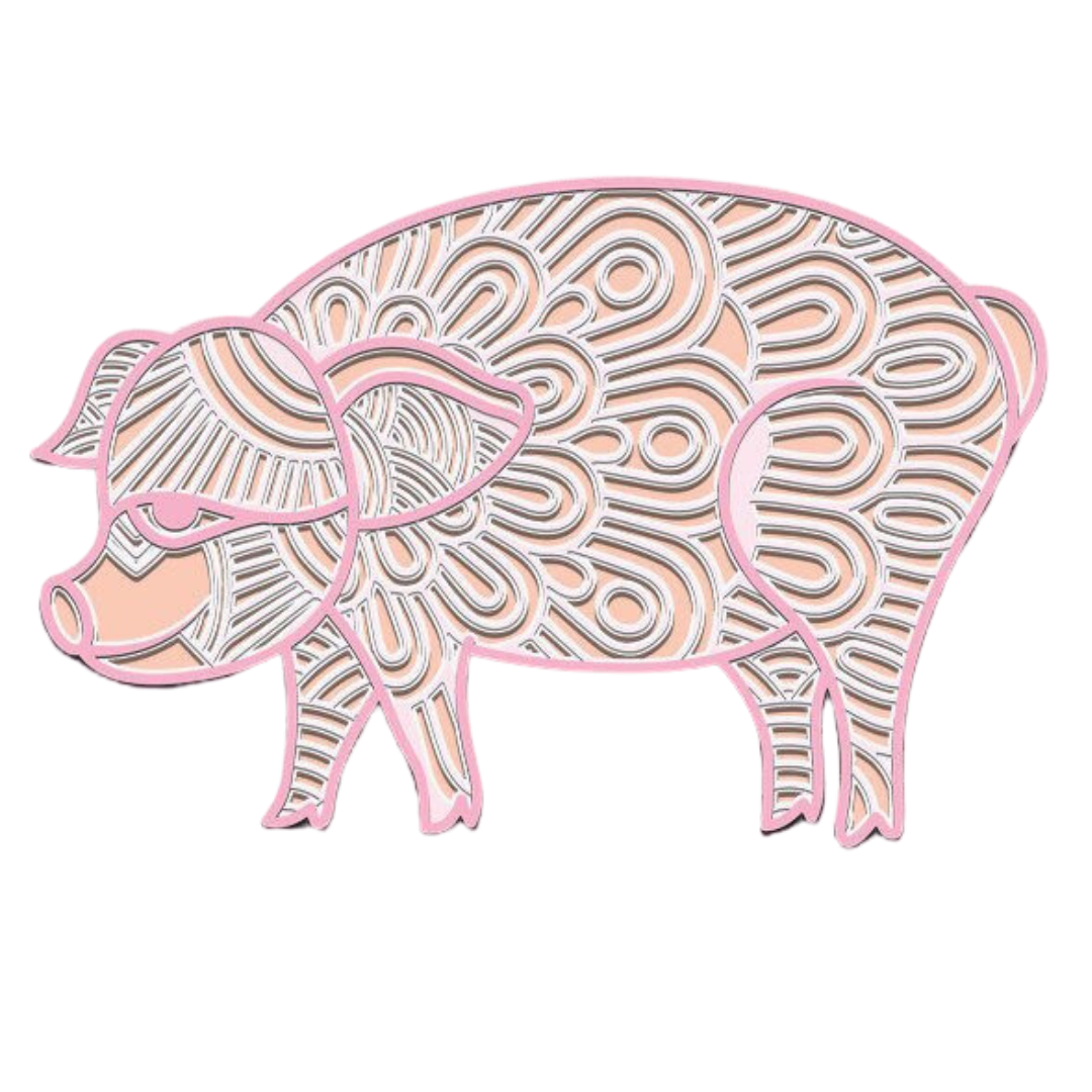 Laser Cut Fancy Pig