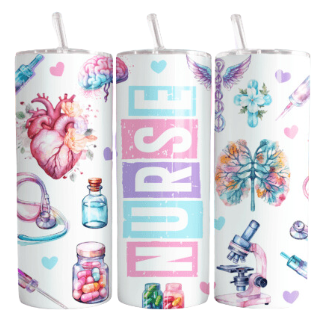 Pastel Nurse Sublimation Tumbler