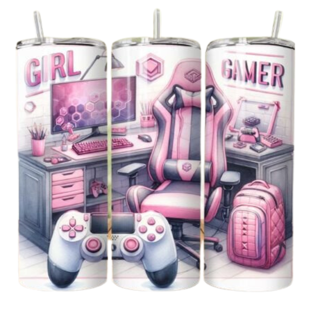 Girl Gamer Sublimation Tumbler