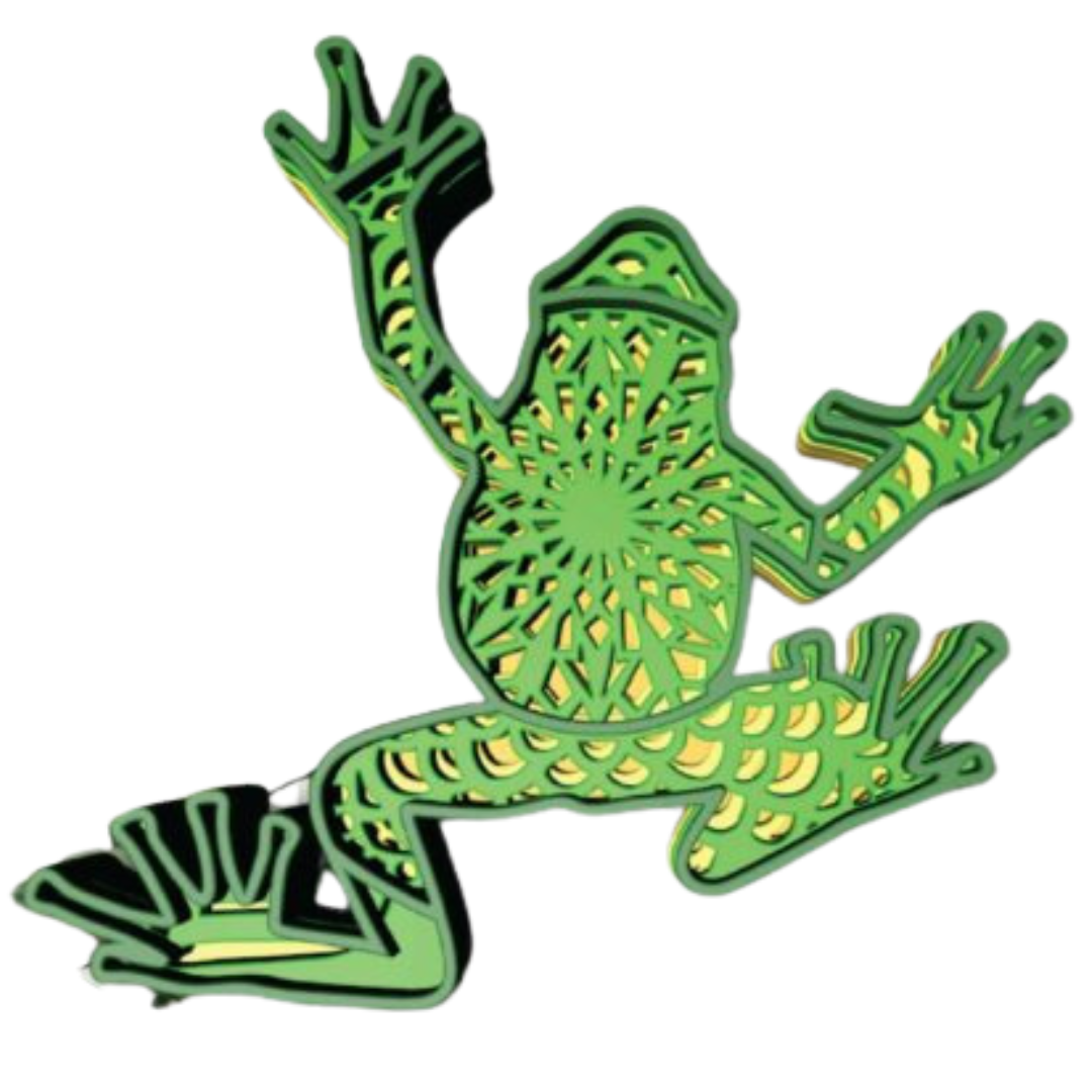 Laser Cut Climbing Frog