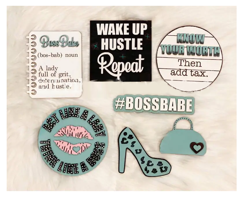 Boss Babe Tiered Tray Set