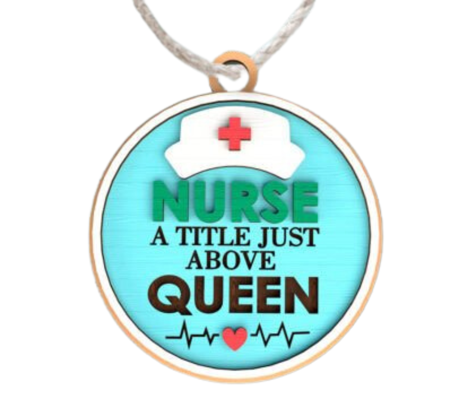 Wood Ornament Nurse Queen