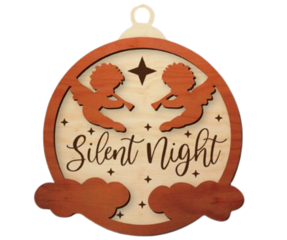 Wood Ornament Silent Night