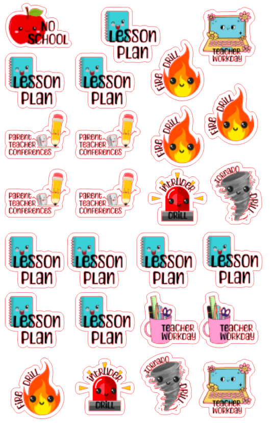 Planner Stickers - Teacher Set A