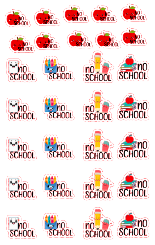 Planner Stickers - No School Variety