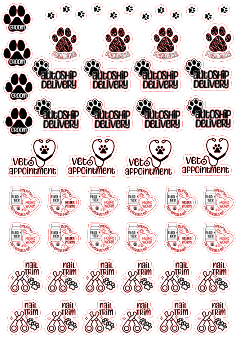 Planner Stickers - Pet Care