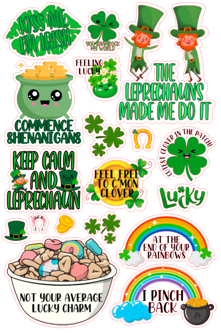 Sticker Sheet - Punny St. Patrick's Day