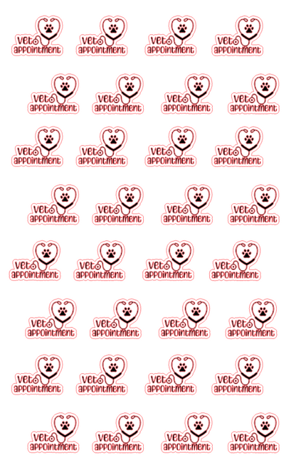 Planner Stickers - Vet Appointment