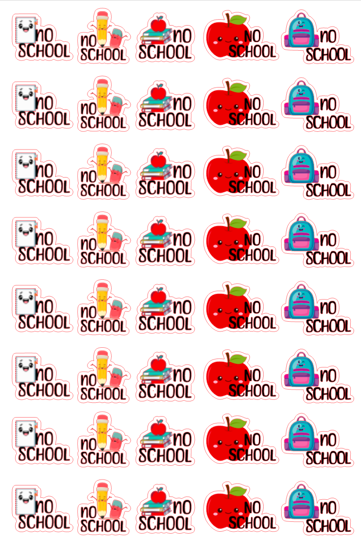 Planner Stickers - No School Collection