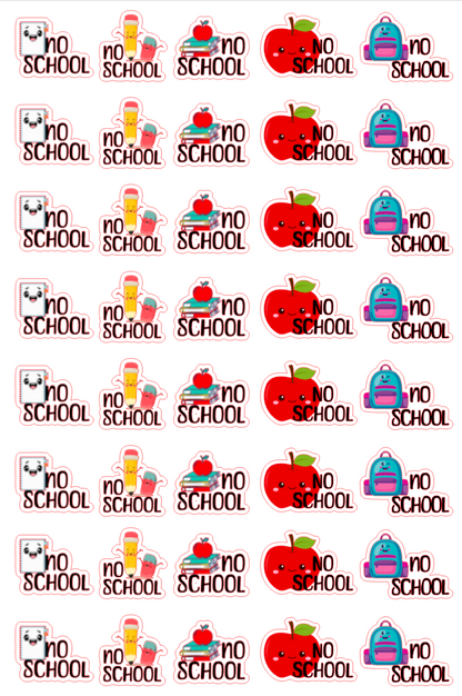 Planner Stickers - No School Collection