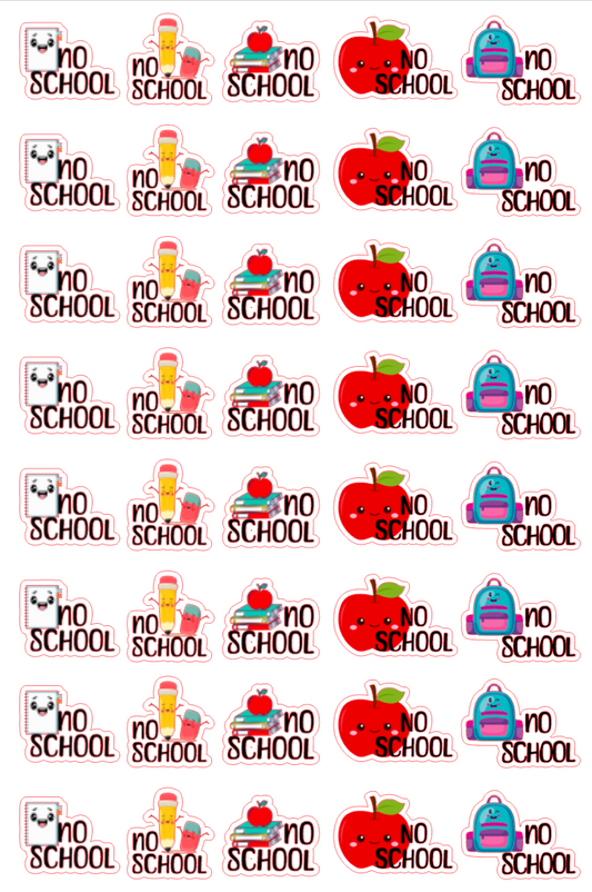 Planner Stickers - No School Collection