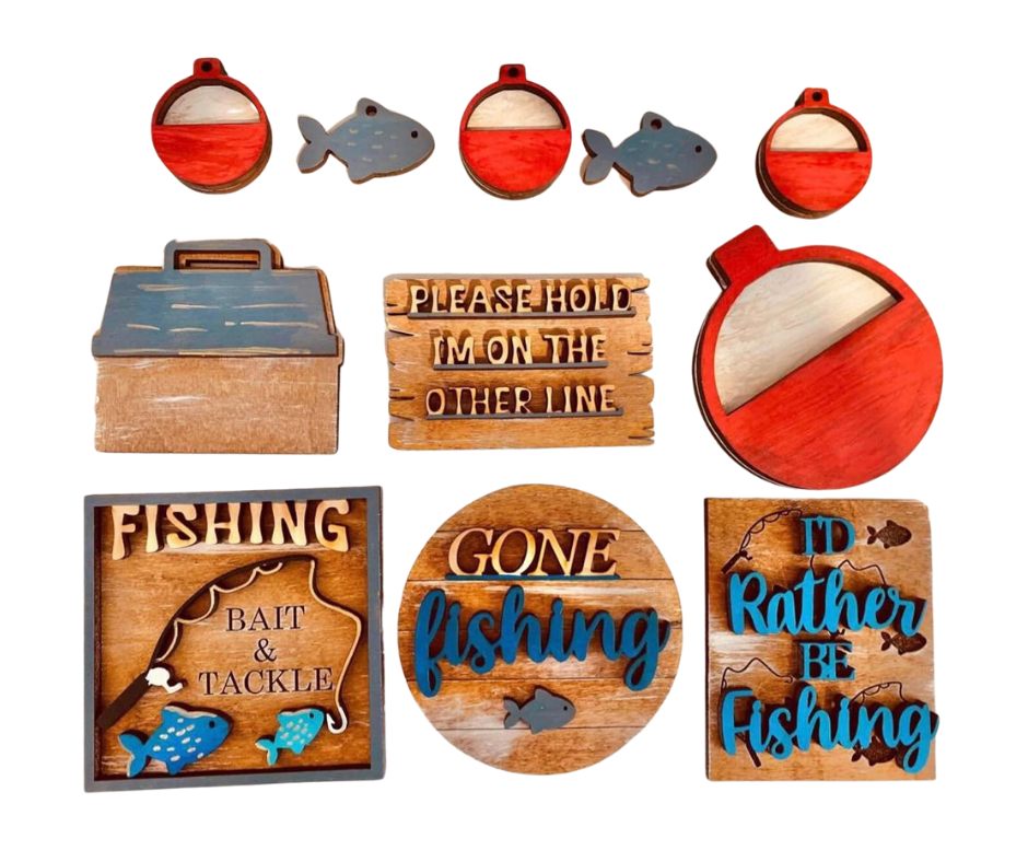 Fishing Tiered Tray Set