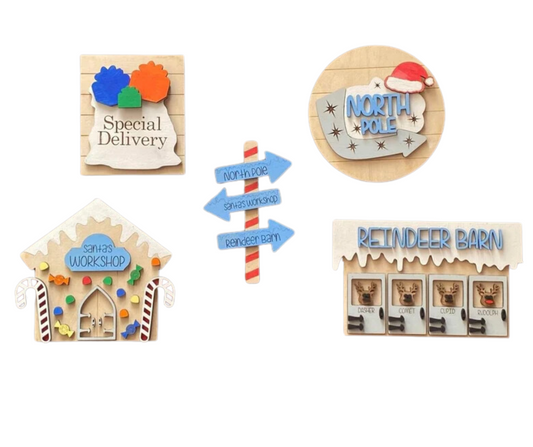 North Pole Tiered Tray Set