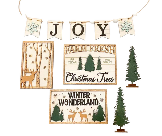 Winter Wonderland Tiered Tray Set