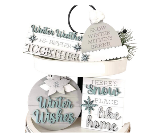 Winter Wishes Tiered Tray Set