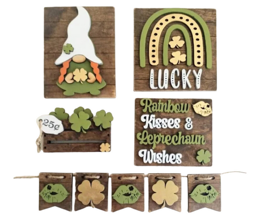 Lucky Gnome Tiered Tray Set