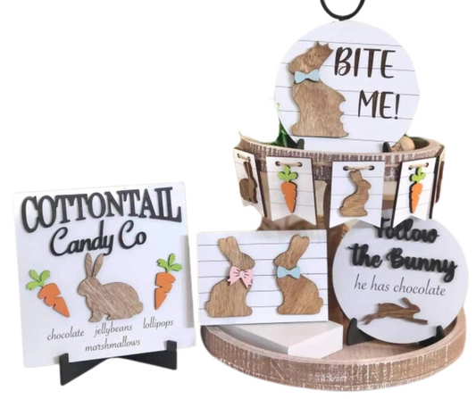 Cottontail Tiered Tray Set