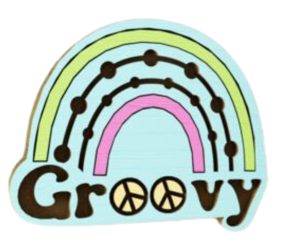 Laser Cut Magnet - Groovy