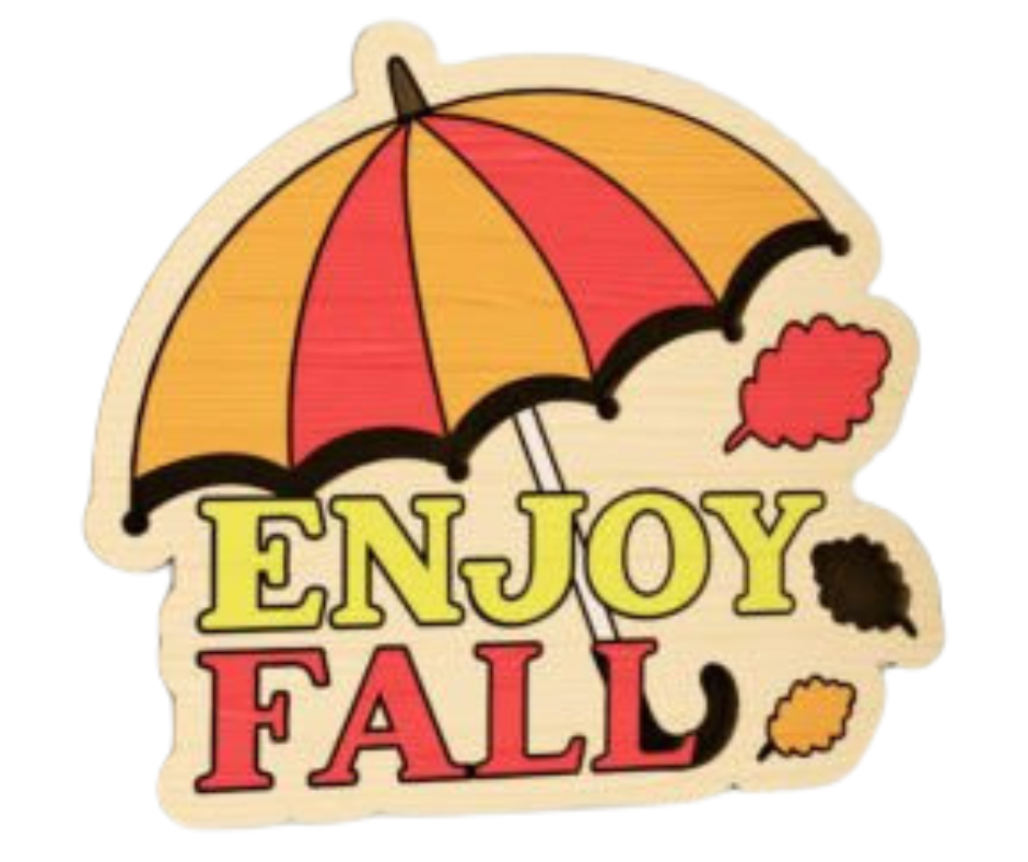 Laser Cut Magnet - Enjoy Fall