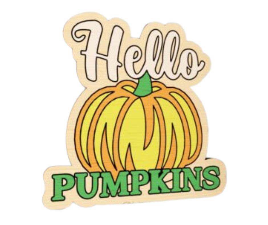 Laser Cut Magnet - Hello Pumpkins