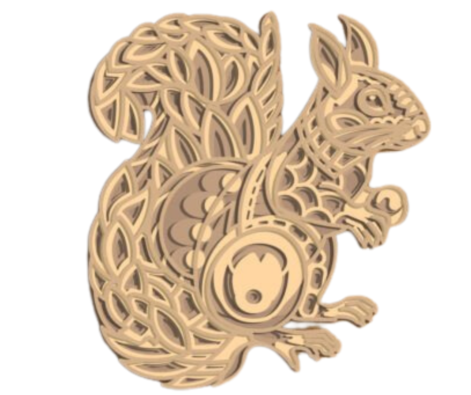 Laser Cut Squirrel