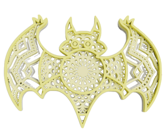 Laser Cut Mandala Bat