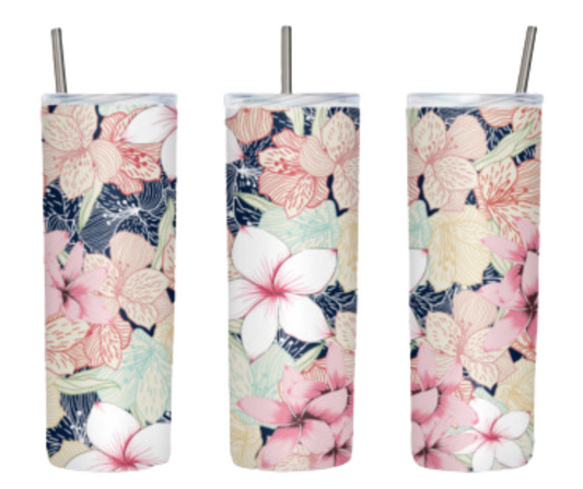 Plumeria Sublimation Tumbler