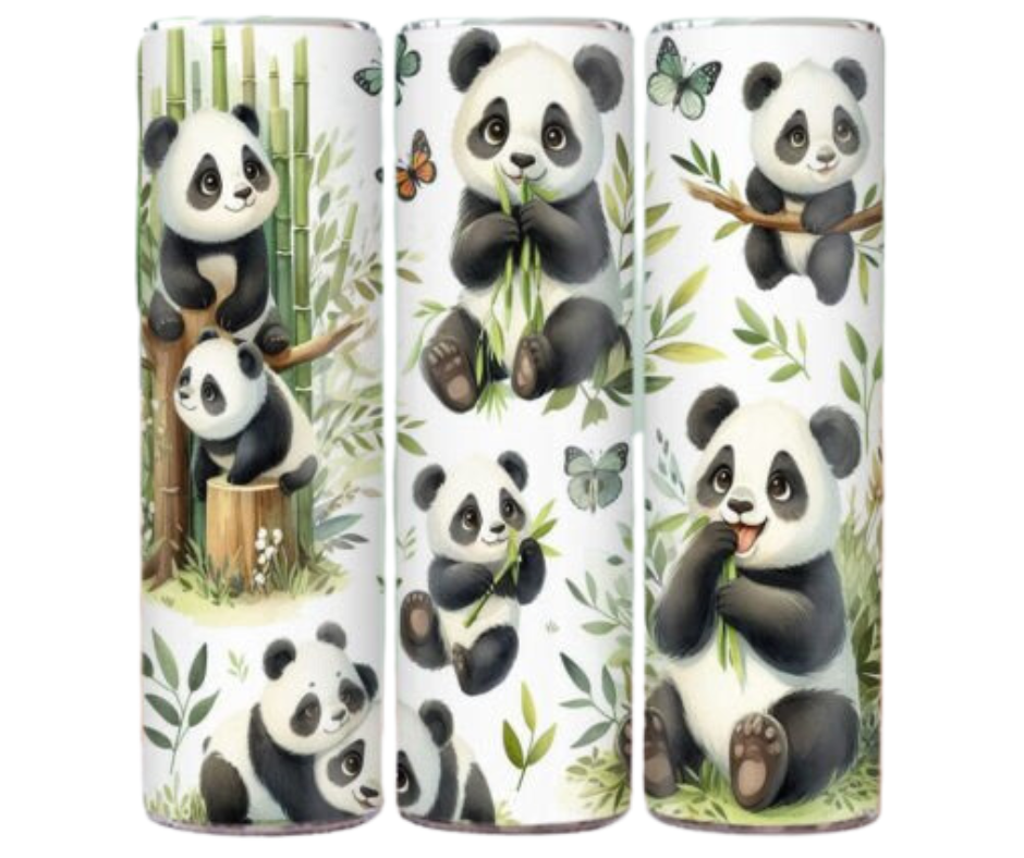 Cute Panda Sublimation Tumbler