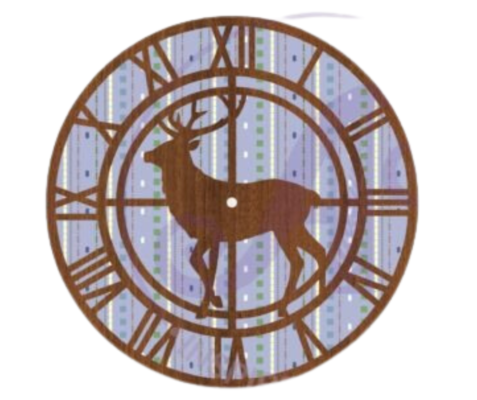 Laser Cut Clock Stag