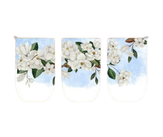 White Magnolias Sublimation Tumbler