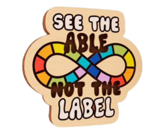 Laser Cut Magnet - Able Not the Label