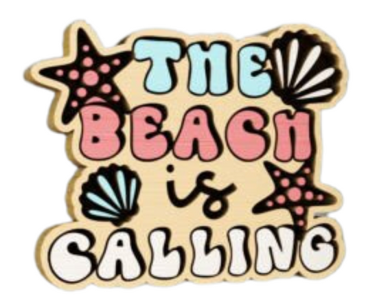 Laser Cut Magnet - The Beach is Calling