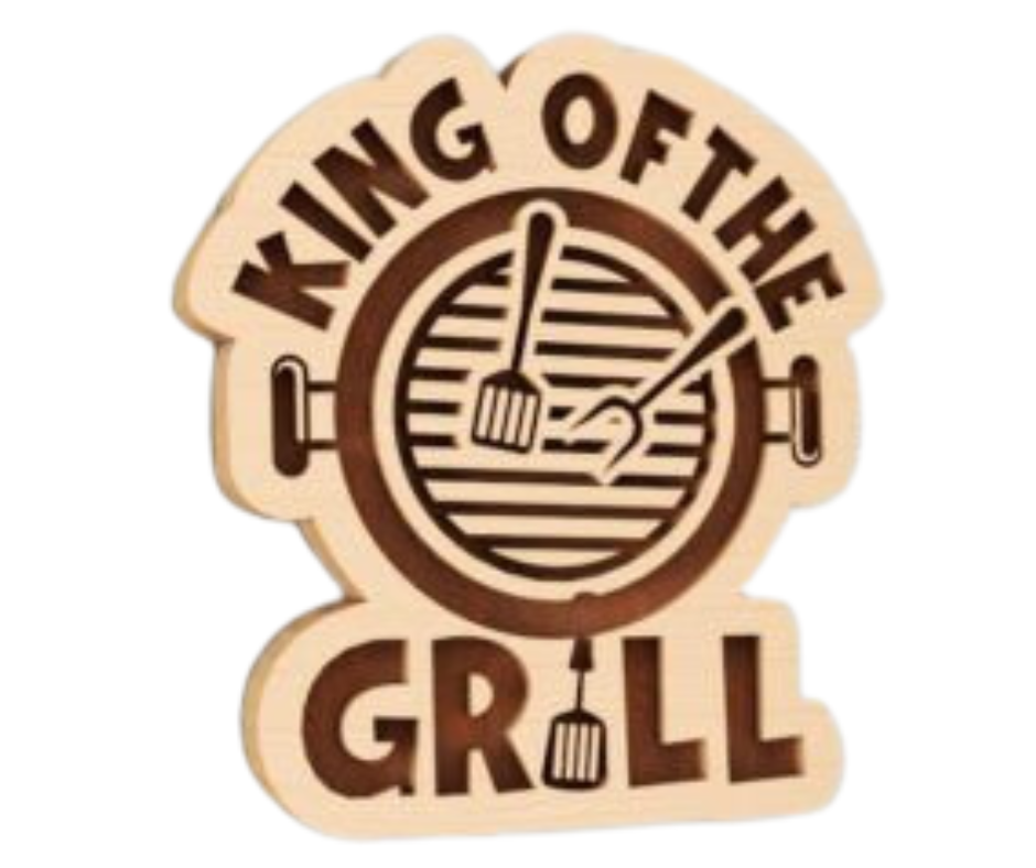 Laser Cut Magnet - King of the Grill