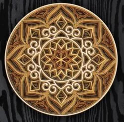 Laser Cut Multi-Layered Hidden Within Mandala