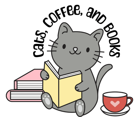 Sticker - Cats, Coffee, and Books