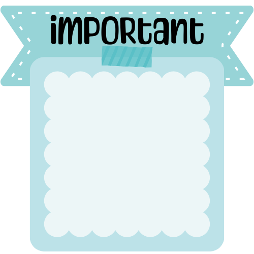 Planner Stickers - Important Note