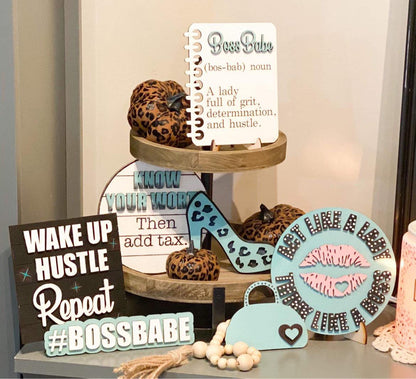 Boss Babe Tiered Tray Set